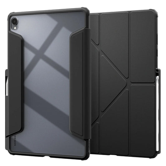 Etui til Samsung Galaxy Tab S12 Plus, Spigen, Air Skin Pro, sort ACS11823
