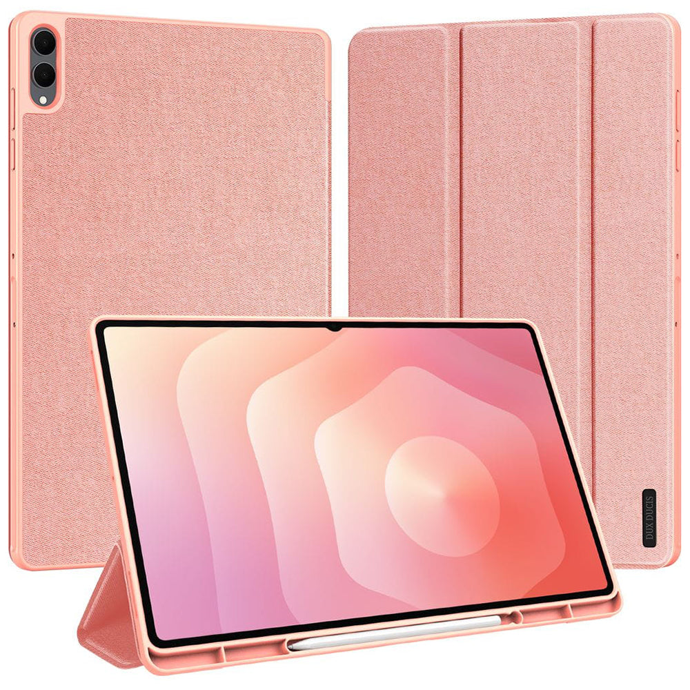 Etui til Samsung Galaxy Tab S12 Ultra / Tab S11 Ultra, DUX DUCIS, Domo med penneholder, lyserød