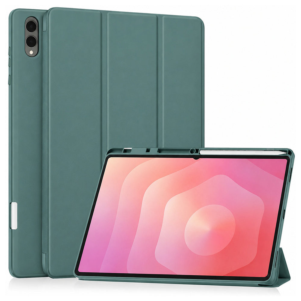 Cover til Samsung Galaxy Tab S12 Ultra / Tab S11 Ultra, Techsuit, Flex Trifold, Grøn