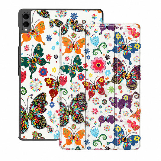 Cover til Samsung Galaxy Tab S12 Ultra / Tab S11 Ultra, Techsuit, FoldPro Butterfly, Multifarvet