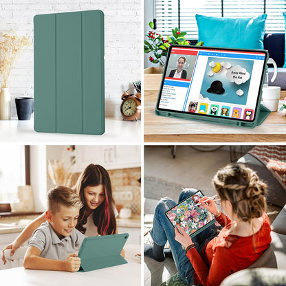 Cover til Samsung Galaxy Tab S6 Lite (2024) / Tab S6 Lite (2022) / Tab S6 Lite (2020), Techsuit, Flex Trifold, Grøn