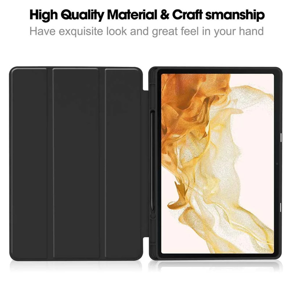 Cover til Samsung Galaxy Tab S8+ / Tab S7+, Techsuit, Flex Trifold, Sort