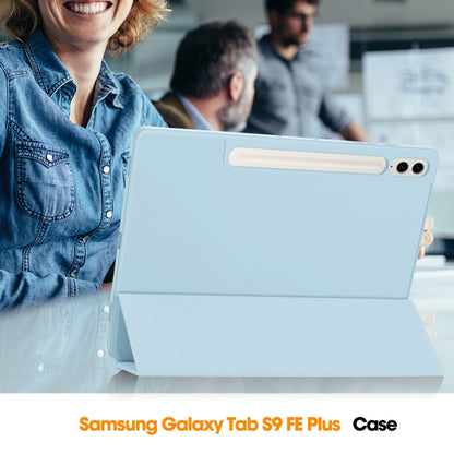 Cover til Samsung Galaxy Tab S9 FE+, Techsuit, Flex Trifold, Blå