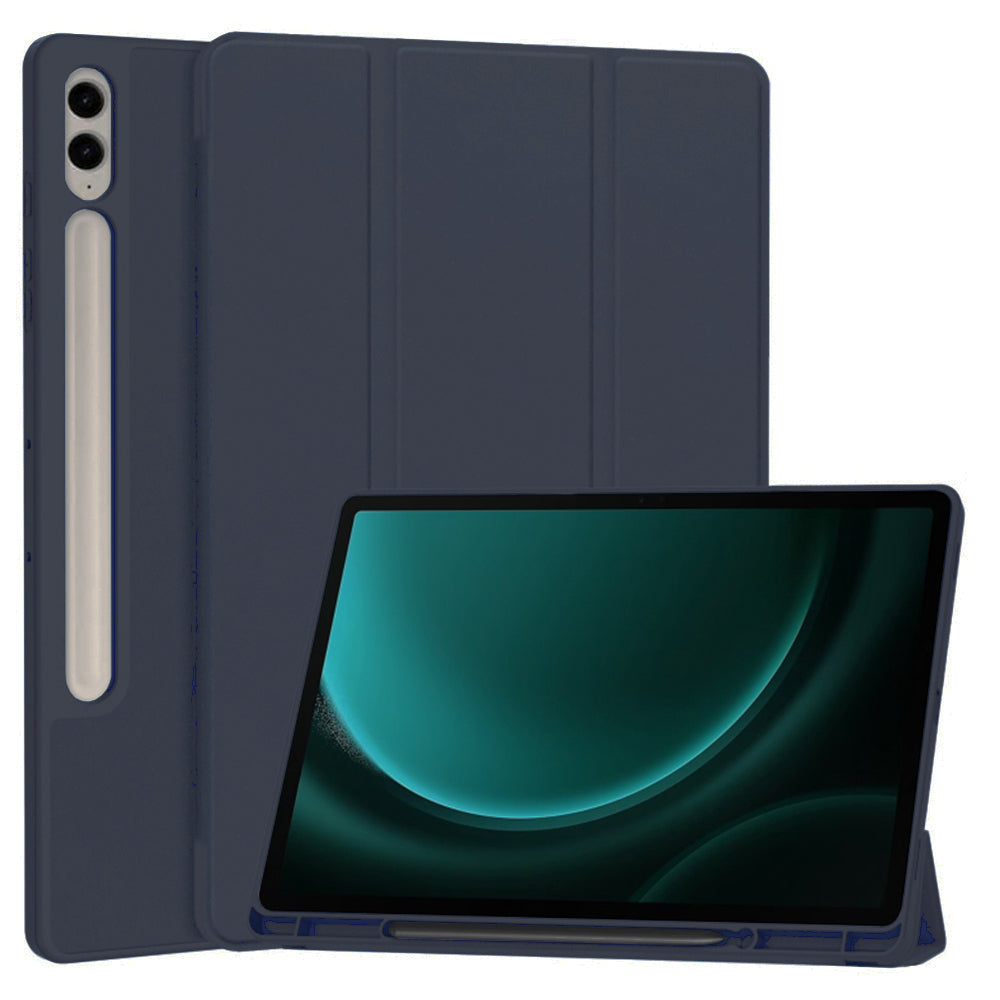 Cover til Samsung Galaxy Tab S9 FE+, Techsuit, Flex Trifold, Mørkeblå