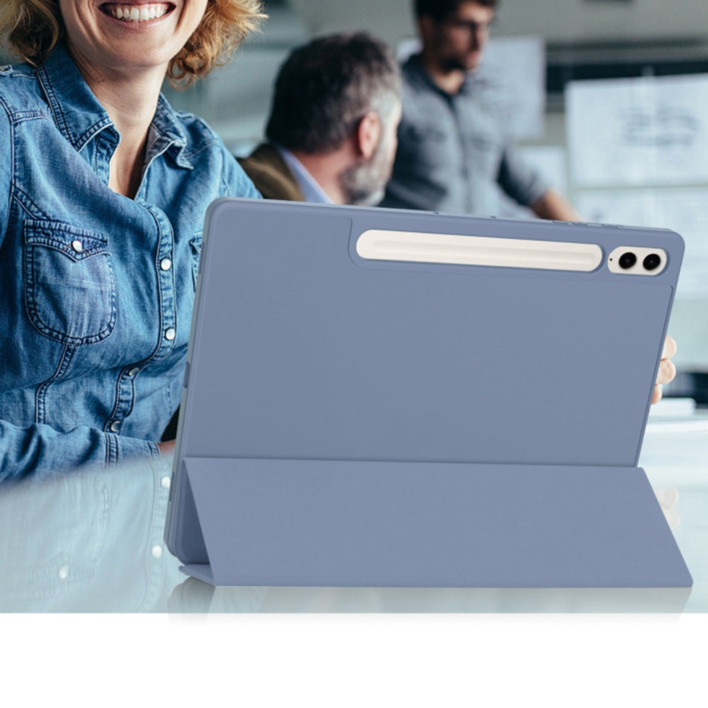 Cover til Samsung Galaxy Tab S9 FE+, Techsuit, Flex Trifold, Mørkeblå