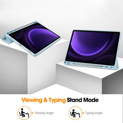 Cover til Samsung Galaxy Tab S9 FE / Tab S9 / Tab S10 FE, Techsuit, Flex Trifold, Blå