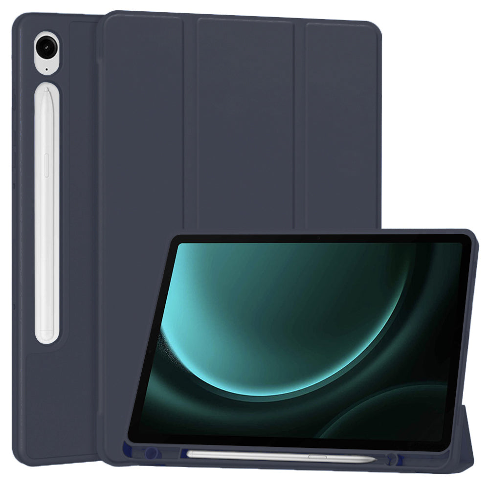Cover til Samsung Galaxy Tab S9 FE / Tab S9 / Tab S10 FE, Techsuit, Flex Trifold, Mørkeblå