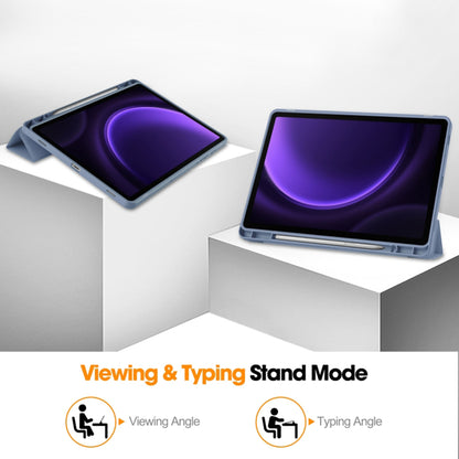 Cover til Samsung Galaxy Tab S9 FE / Tab S9 / Tab S10 FE, Techsuit, Flex Trifold, Mørkeblå