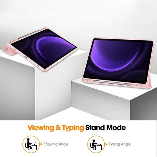 Cover til Samsung Galaxy Tab S9 FE / Tab S9 / Tab S10 FE, Techsuit, Flex Trifold, Pink