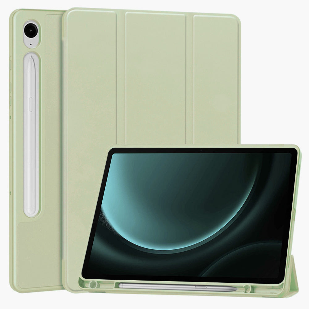 Cover til Samsung Galaxy Tab S9 FE / Tab S9 / Tab S10 FE, Techsuit, Flex Trifold, Grøn Matcha