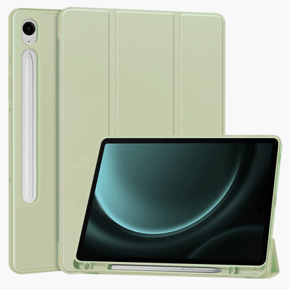 Cover til Samsung Galaxy Tab S9 FE / Tab S9 / Tab S10 FE, Techsuit, Flex Trifold, Grøn Matcha