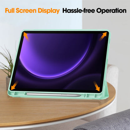 Cover til Samsung Galaxy Tab S9 FE / Tab S9 / Tab S10 FE, Techsuit, Flex Trifold, Grøn Matcha
