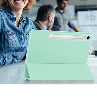 Cover til Samsung Galaxy Tab S9 FE / Tab S9 / Tab S10 FE, Techsuit, Flex Trifold, Grøn Matcha