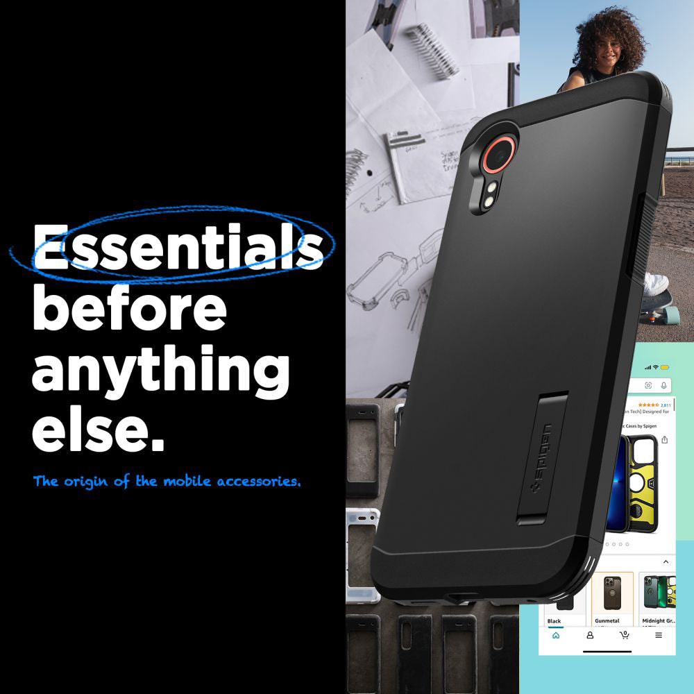 Cover til Samsung Galaxy Xcover7 G556, Spigen, Tough Armor, Sort ACS07505