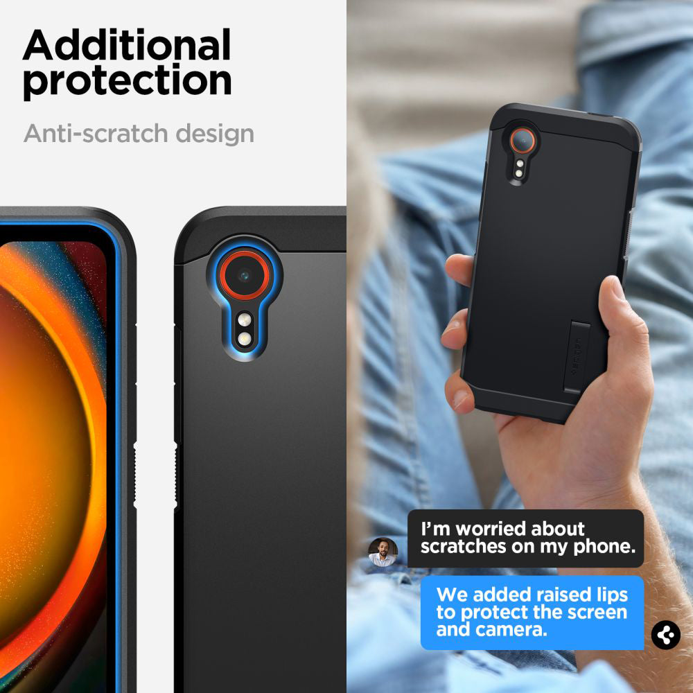 Cover til Samsung Galaxy Xcover7 G556, Spigen, Tough Armor, Sort ACS07505
