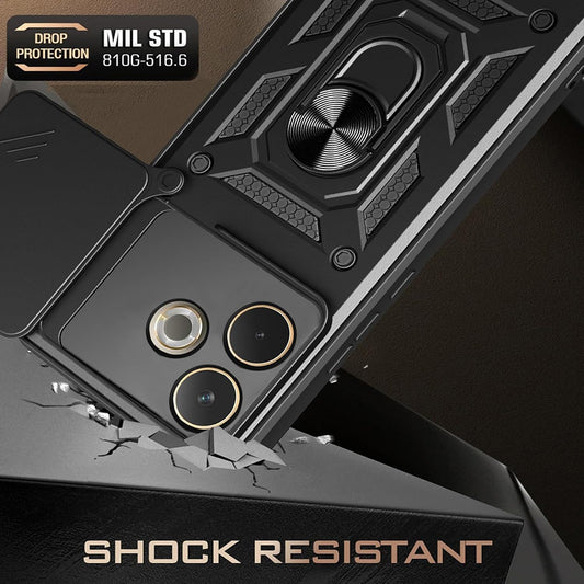 Cover til Samsung Galaxy XCover7 Pro, Techsuit, CamShield, Sort