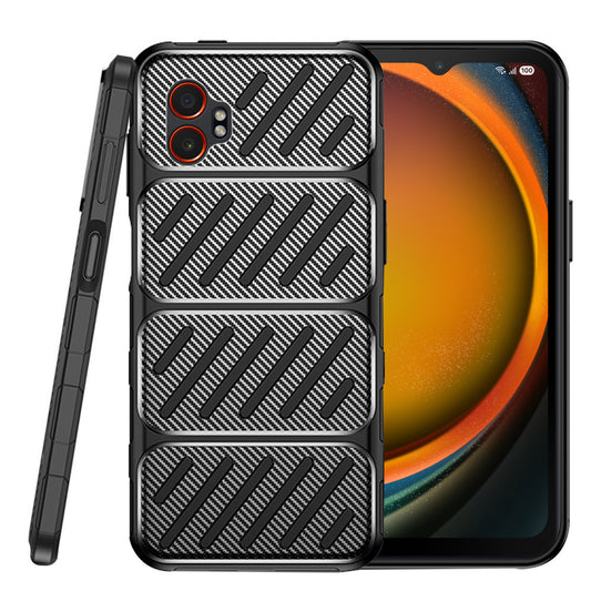 Cover til Samsung Galaxy XCover7 Pro, Techsuit, CarbonFiber, Sort