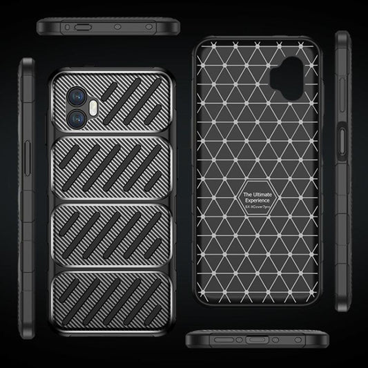 Cover til Samsung Galaxy XCover7 Pro, Techsuit, CarbonFiber, Sort