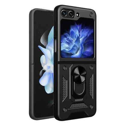 Cover til Samsung Galaxy Z Flip5 F731, Techsuit, CamShield, Sort