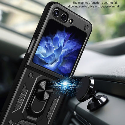 Cover til Samsung Galaxy Z Flip5 F731, Techsuit, CamShield, Sort