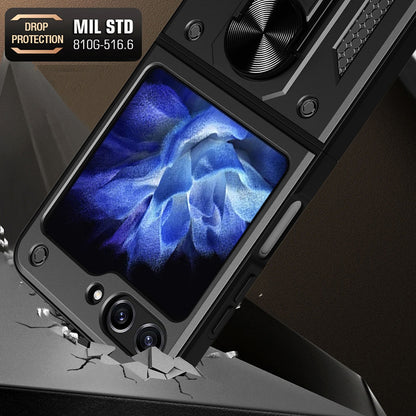 Cover til Samsung Galaxy Z Flip5 F731, Techsuit, CamShield, Sort
