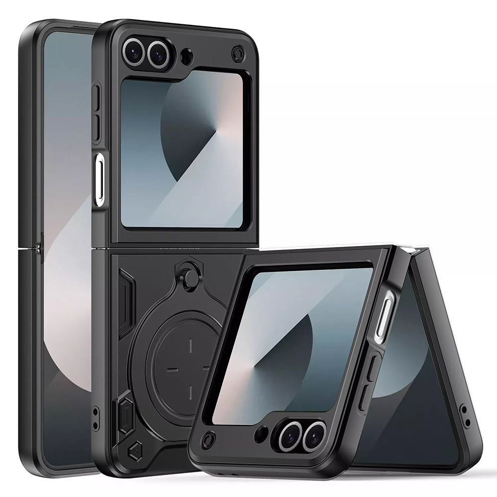 Cover til Samsung Galaxy Z Flip7 FE F761 / Z Flip6 F741, Techsuit, CamGuard Pro, Sort