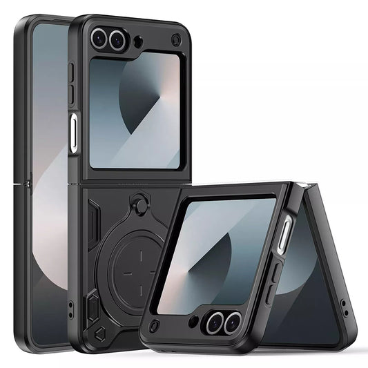 Cover til Samsung Galaxy Z Flip7 FE F761 / Z Flip6 F741, Techsuit, CamGuard Pro, Sort
