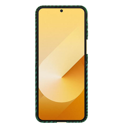 Cover til Samsung Galaxy Z Flip7 FE F761 / Z Flip6 F741, Techsuit, Carbonite FiberShell, Grøn