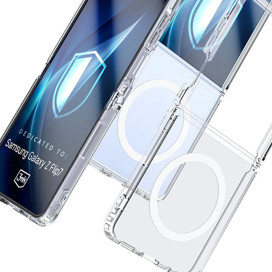 MagSafe-etui til Samsung Galaxy Z Flip7 F766, 3MK, Armor MagCase, Transparent
