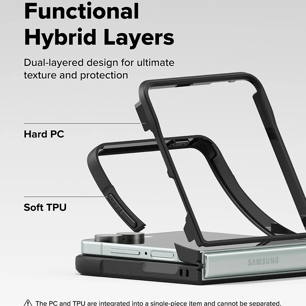Cover til Samsung Galaxy Z Flip7 F766, Ringke, Onyx, Sort