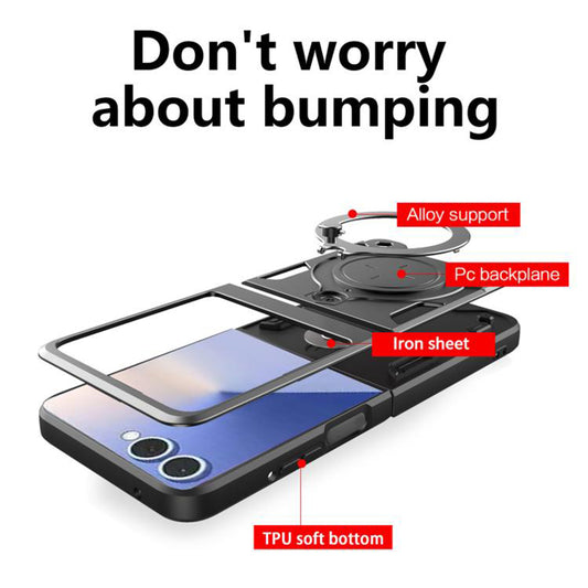 Cover til Samsung Galaxy Z Flip7 F766, Techsuit, CamGuard Pro, Blå