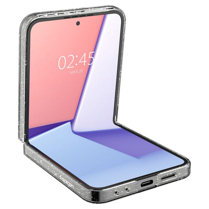 Etui til Samsung Galaxy Z Flip7 FE F761 / Z Flip6 F741, Spigen, Air Skin Glitter, Gennemsigtig