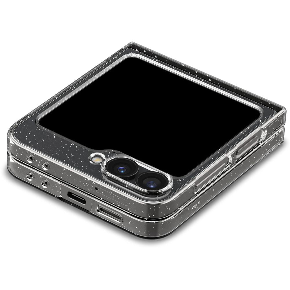 Etui til Samsung Galaxy Z Flip7 FE F761 / Z Flip6 F741, Spigen, Air Skin Glitter, Gennemsigtig