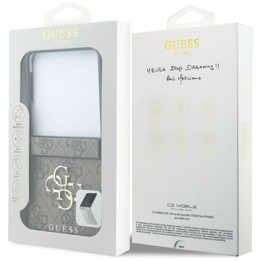 Cover til Samsung Galaxy Z Flip8 F776, Guess, 4G Big Logo, Brun