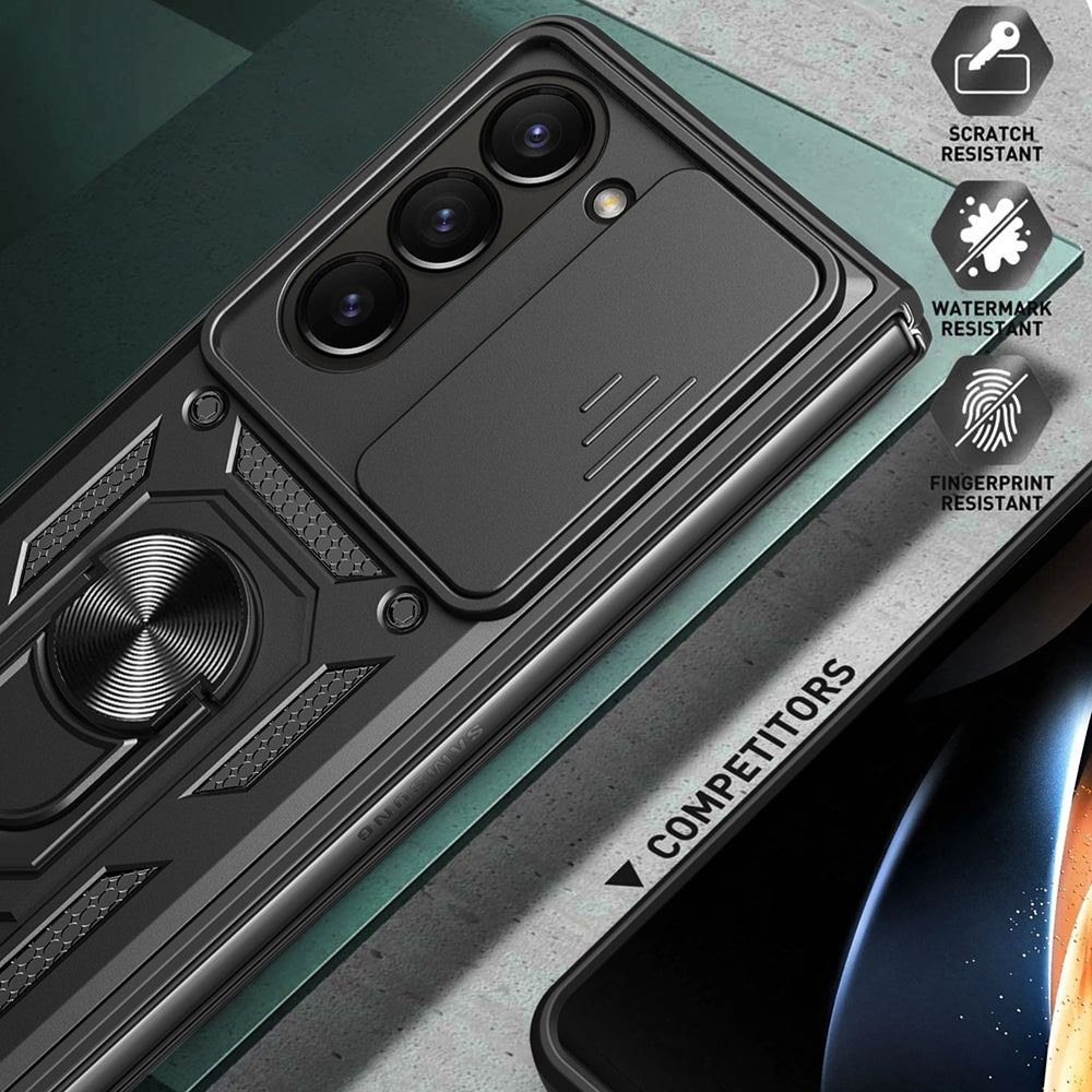 Cover til Samsung Galaxy Z Fold5 F946, Techsuit, CamShield, Sort