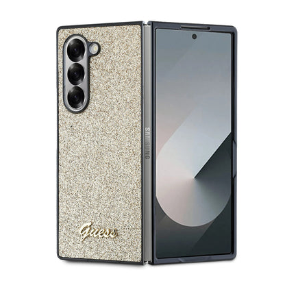Etui til Samsung Galaxy Z Fold6 F956, Guess, Glitter Script, Guld