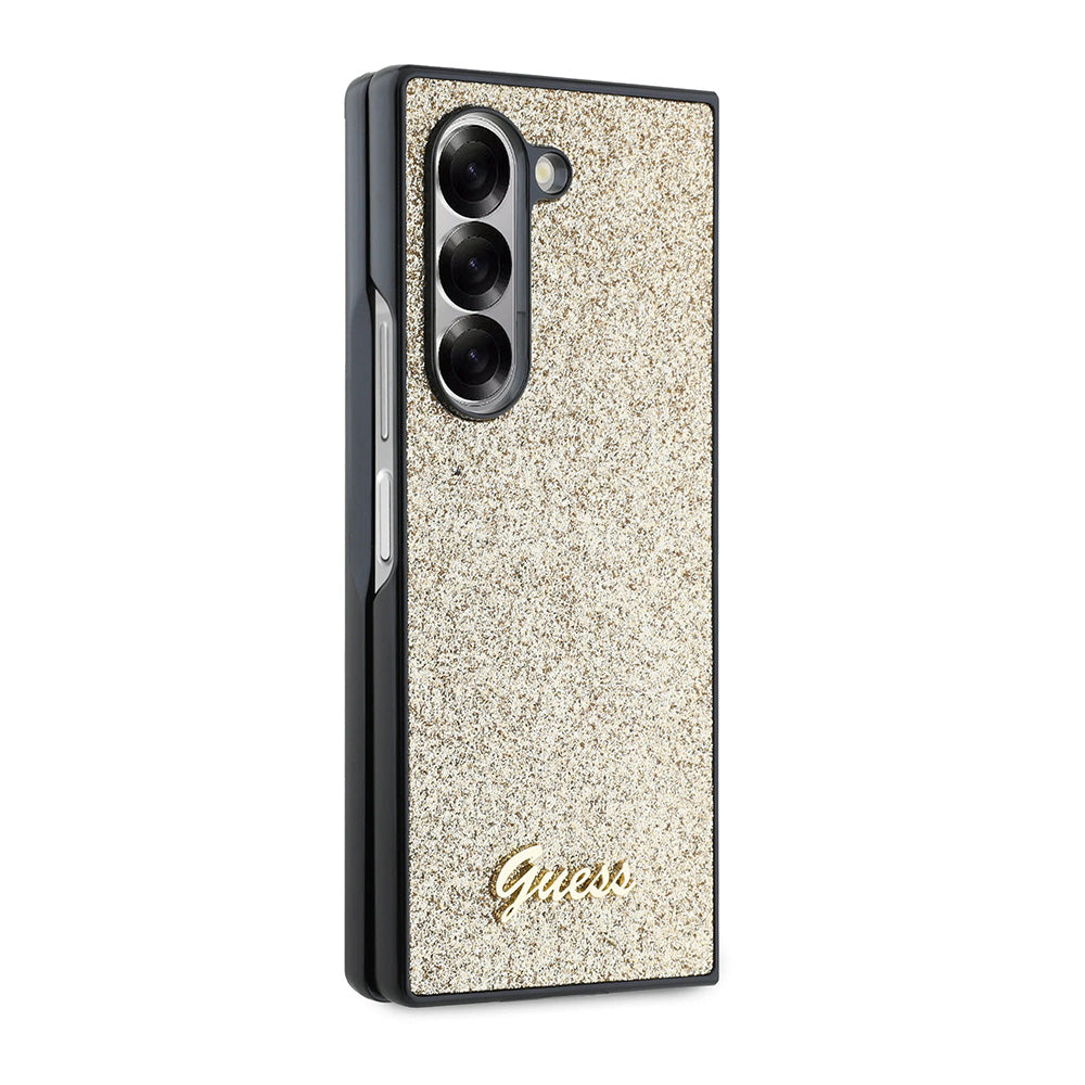 Etui til Samsung Galaxy Z Fold6 F956, Guess, Glitter Script, Guld
