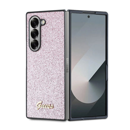 Etui til Samsung Galaxy Z Fold6 F956, Guess, Glitter Script, Pink