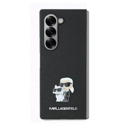 Etui til Samsung Galaxy Z Fold6 F956, Karl Lagerfeld, Saffiano Karl & Choupette Metal, Sort