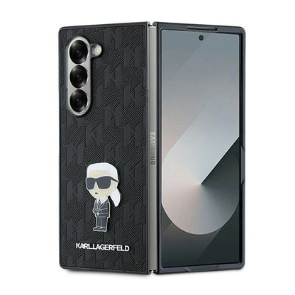 Etui til Samsung Galaxy Z Fold6 F956, Karl Lagerfeld, Saffiano Monogram Ikonik, Sort