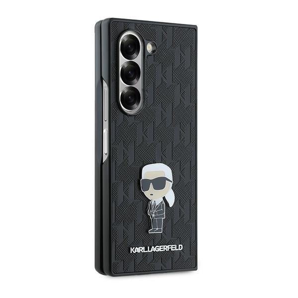 Etui til Samsung Galaxy Z Fold6 F956, Karl Lagerfeld, Saffiano Monogram Ikonik, Sort