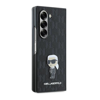 Etui til Samsung Galaxy Z Fold6 F956, Karl Lagerfeld, Saffiano Monogram Ikonik, Sort