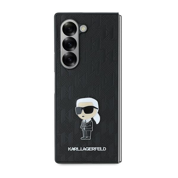 Etui til Samsung Galaxy Z Fold6 F956, Karl Lagerfeld, Saffiano Monogram Ikonik, Sort
