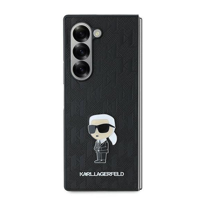 Etui til Samsung Galaxy Z Fold6 F956, Karl Lagerfeld, Saffiano Monogram Ikonik, Sort
