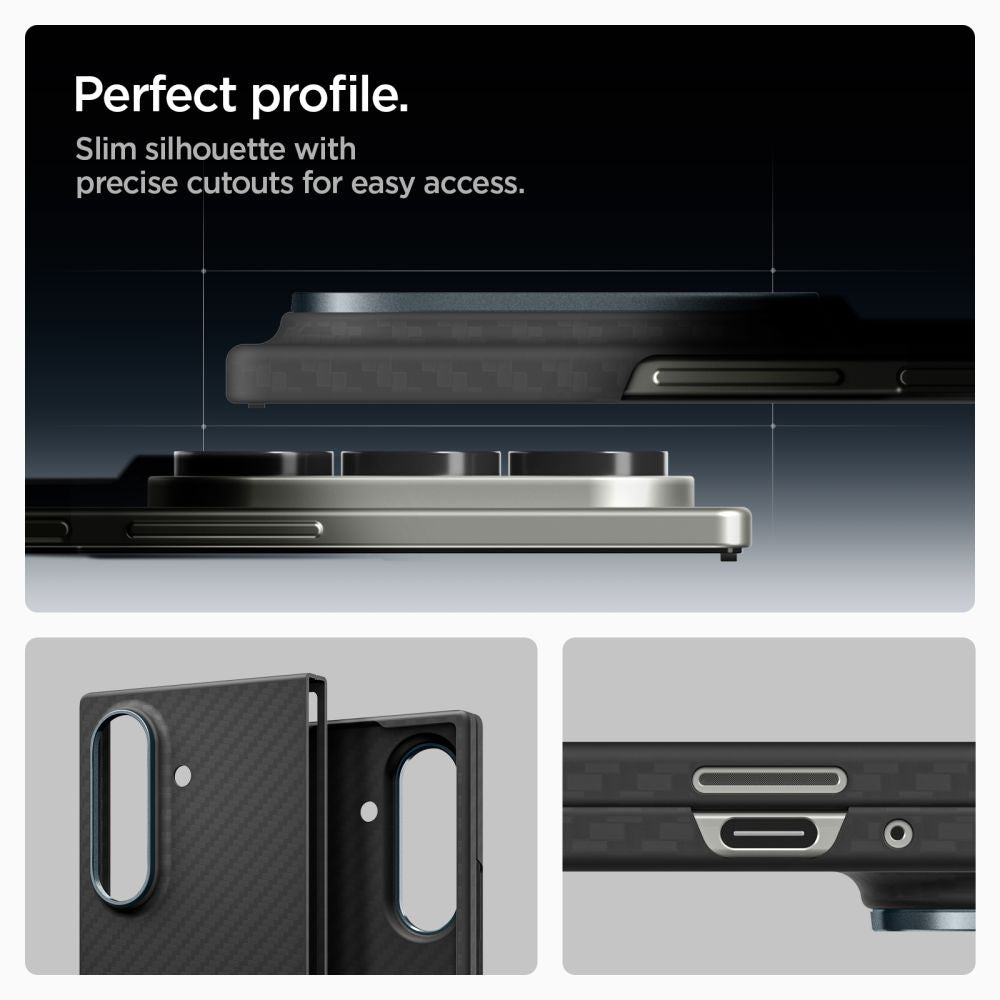 Etui til Samsung Galaxy Z Fold7 F966, Spigen, Air Skin, Sort ACS09555