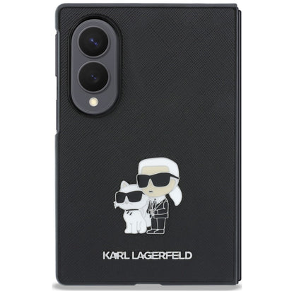 Cover til Samsung Galaxy Z Fold8 F971, Karl Lagerfeld, Saffiano Karl & Choupette Metal Pin, Sort