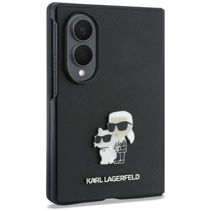 Cover til Samsung Galaxy Z Fold8 F971, Karl Lagerfeld, Saffiano Karl & Choupette Metal Pin, Sort