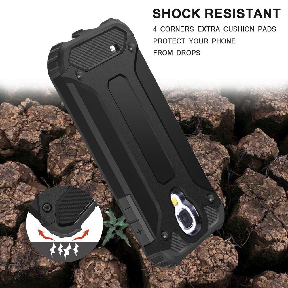 Cover til Samsung I9500 Galaxy S4, Techsuit, Hybrid Armor, Sort