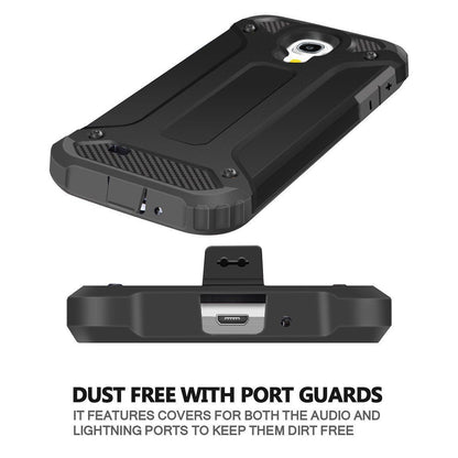 Cover til Samsung I9500 Galaxy S4, Techsuit, Hybrid Armor, Sort