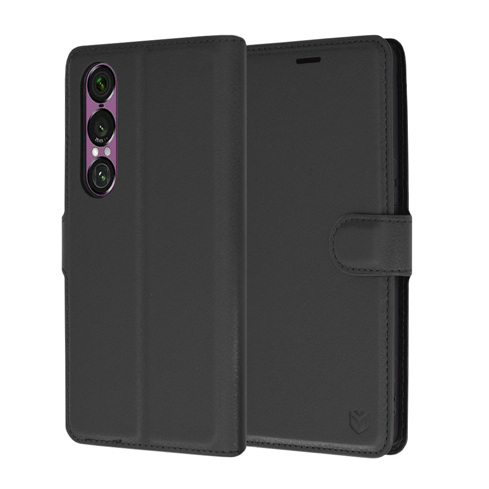 Cover til Sony Xperia 1 VI, Techsuit, Leather Folio, Sort